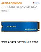 SSD ADATA 512GB M.2 2280 (Figura somente ilustrativa, no representa o produto real)