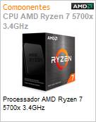Processador AMD Ryzen 7 5700x 3.4GHz  (Figura somente ilustrativa, no representa o produto real)