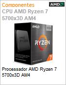 Processador AMD Ryzen 7 5700x3D AM4  (Figura somente ilustrativa, no representa o produto real)