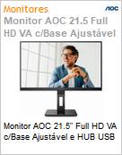 Monitor AOC 21.5 Full HD VA c/Base Ajustvel e HUB USB  (Figura somente ilustrativa, no representa o produto real)