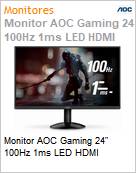 Monitor AOC Gaming 24 100Hz 1ms LED HDMI (Figura somente ilustrativa, no representa o produto real)