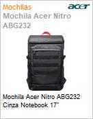 Mochila Acer Nitro ABG232 Cinza Notebook 17 (Figura somente ilustrativa, no representa o produto real)