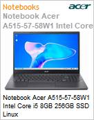 Notebook Acer A515-57-58W1 Intel Core i5 8GB 256GB SSD Linux  (Figura somente ilustrativa, no representa o produto real)
