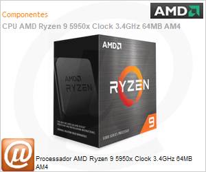 100100000059WOF - Processador AMD Ryzen 9 5950x Clock 3.4GHz 64MB AM4 