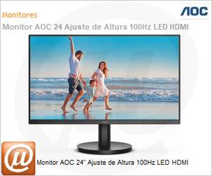 24B3HMF2 - Monitor AOC 24" Ajuste de Altura 100Hz LED HDMI