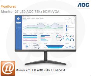 27B1HM - Monitor 27" LED AOC 75Hz HDMI/VGA 