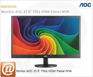 M2470SWH2 - Monitor 23,6" LED AOC 75Hz HDMI Painel WVA 