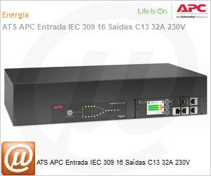 AP4424A - ATS APC Entrada IEC 309 16 Sadas C13 32A 230V 