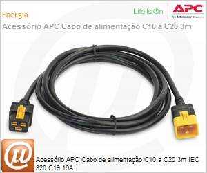 AP8760 - Acessrio APC Cabo de alimentao C10 a C20 3m IEC 320 C19 16A