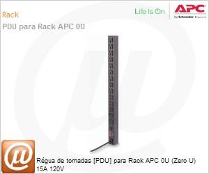 AP9567 - Rgua de tomadas [PDU] para Rack APC 0U (Zero U) 15A 120V