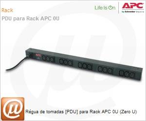 AP9568 - Rgua de tomadas [PDU] para Rack APC 0U (Zero U) 