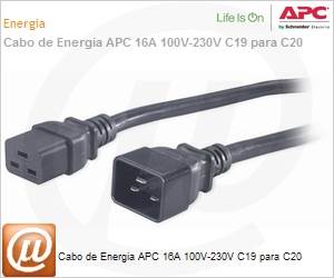 AP9877 - Cabo de Energia APC 16A 100V-230V C19 para C20