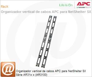 AR7502 - Gerenciador vertical de cabeamento para NetShelter SX 42U (2 unidades) 
