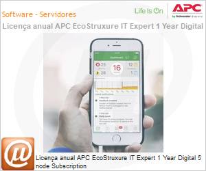 SFTWES5-DIGI - Licena anual APC EcoStruxure IT Expert 1 Year Digital 5 node Subscription 