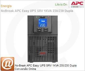 SRV1KI-BR - No-Break APC Easy UPS SRV 1000VA 230V Dupla Converso Online by Schneider Electric 
