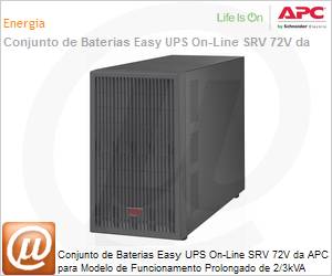 SRV72BP-9A - Mdulo de baterias APC Easy UPS Online SRV 72V da para Modelo de Funcionamento Prolongado de 2/3kVA 