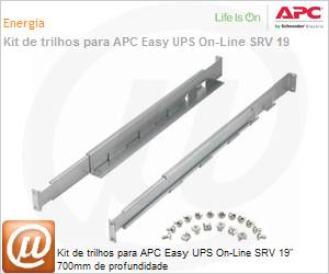 SRVRK1 - Kit de trilhos para APC Easy UPS Online SRV 19" 700mm de profundidade