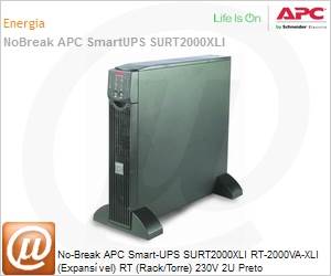 SURT2000XLI - No-Break APC Smart-UPS SURT2000XLI RT-2000VA-XLI (Expansvel) RT (Rack/Torre) 230V 2U Preto