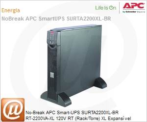 SURTA2200XL-BR - No-Break APC Smart-UPS SURTA2200XL-BR RT 2200VA 120V RT (Rack/Torre) XL Expansvel by Schneider Electric 