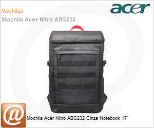 GP.BAG11.02 - Mochila Acer Nitro ABG232 Cinza Notebook 17"