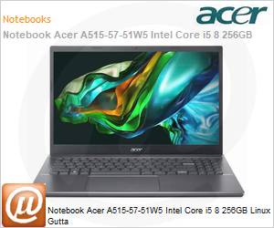 NX.KNFAL.006 - Notebook Acer A515-57-51W5 Intel Core i5 8 256GB Linux Gutta 