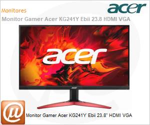 UM.QX1AA.E02 - Monitor Gamer Acer KG241Y Ebii 23.8" HDMI VGA 