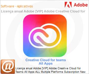 65304577CA01A12 - Licena anual Adobe [VIP] Adobe Creative Cloud for Teams All Apps ALL Multiple Platforms Subscription New Multi Latin American Languages 12 Months 1 User Level 1 1 - 9