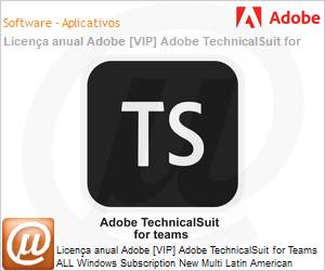 65304765CA01A12 - Licena anual Adobe [VIP] Adobe TechnicalSuit for Teams ALL Windows Subscription New Multi Latin American Languages 12 Months 1 User Level 1 1 - 9