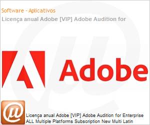 65322428CA04A12 - Licena anual Adobe [VIP] Adobe Audition for Enterprise ALL Multiple Platforms Subscription New Multi Latin American Languages 12 Months 1 User Level 4 100+