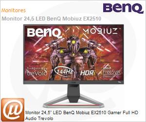 EX2510 - Monitor 24,5" LED BenQ MOBIUZ EX2510 Full HD 1ms IPS 144Hz Gamer udio treVolo HDMI [x2] DisplayPort