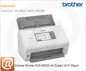 ADS-4900W - Scanner Brother ADS-4900W 60ppm 600x600dpi ADF USB Wi-Fi Rede Duplex 
