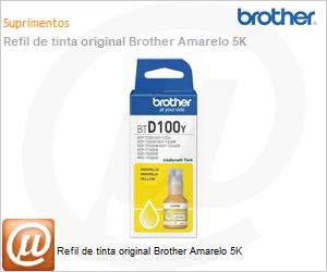 BTD100Y - Refil de tinta original Brother Amarelo 5K