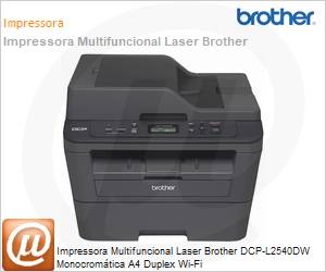 DCP-L2540DW - Impressora Laser Monocromtica Multifuncional Brother DCP-L2540DW A4 Duplex Wi-Fi 