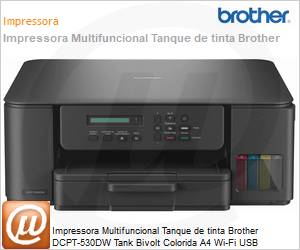 DCPT-530DW - Impressora Multifuncional Tanque de tinta Brother DCPT-530DW Tank Bivolt Colorida A4 Wi-Fi USB 