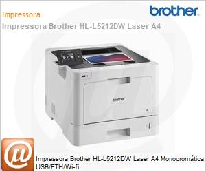 HL-L5212DW - Impressora Brother HL-L5212DW Laser A4 Monocromtica USB/ETH/Wi-Fi 