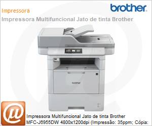 MFC-J6955DW - Impressora Multifuncional Jato de tinta Brother MFC-J6955DW 4800x1200dpi (Impresso: 35ppm; Cpia: 16ppm; Digitalizao; Fax) USB Rede Wi-Fi Direct Duplex A3