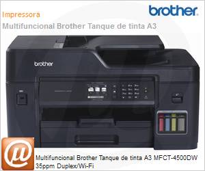 MFC-T4500DW - Multifuncional Brother Tanque de tinta MFC-T4500DW 35ppm Duplex/Wi-Fi A3 