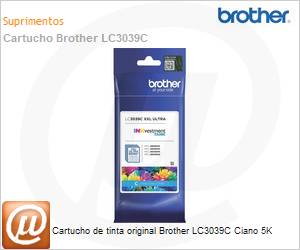 LC3039C - Cartucho de tinta original Brother LC3039C Ciano 5K