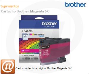 LC406XLMS - Cartucho de tinta original Brother Magenta 5K
