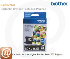 LC75BK - Cartucho de tinta original Brother Preto 600 Pginas