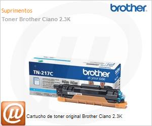 TN217CBR - Cartucho de toner original Brother Ciano 2.3K 