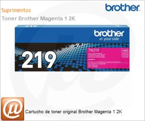 TN219MBR - Cartucho de toner original Brother Magenta 1 2K 