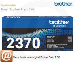 TN2370BR - Cartucho de toner original Brother Preto 2.6K