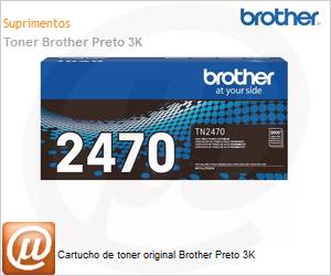 TN2470BR - Cartucho de toner original Brother Preto 3K 