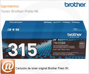 TN315BKBR - Cartucho de toner original Brother Preto 6K