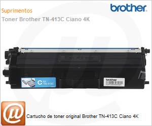 TN413CBR - Cartucho de toner original Brother TN-413C Ciano 4K 