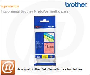 TZ-E441 - Fita original Brother Preto/Vermelho para Rotuladores