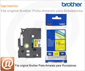 TZE641 - Fita original Brother Preto-Amarelo para Rotuladores