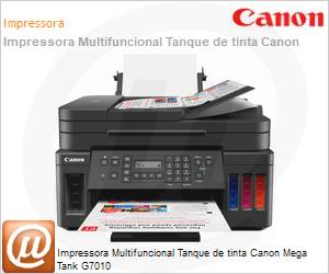3114C005AA - Impressora Multifuncional Tanque de tinta Canon Mega Tank G7010 