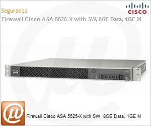 ASA5525-K8 - Firewall Cisco ASA 5525-X with SW, 8GE Data, 1GE M